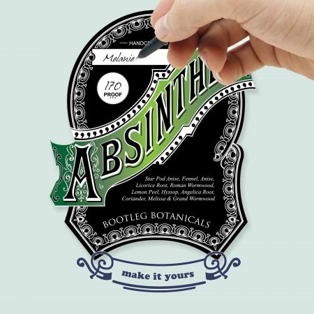 Personalizable Vintage Inspired Absinthe Bottle Label
